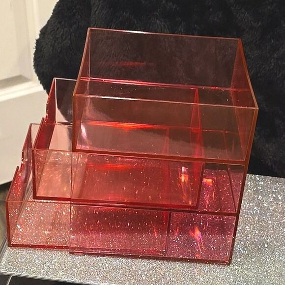 At Home Neon Pink 2-Drawer Storage Organizer - Picture 10 of 11